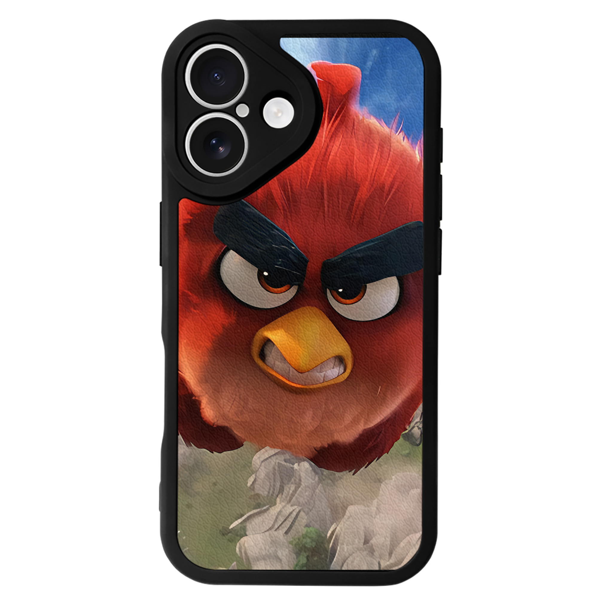 （画像用） Angry Birds アングリーバード 【iPhone 16シリーズ対応】シリコンスマホケース（レザー調） 材質：シリコン